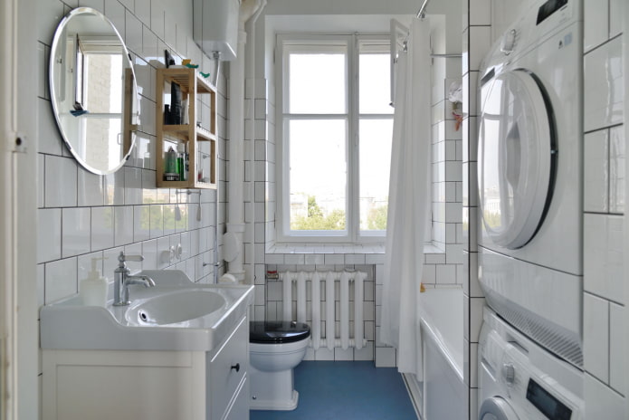 large window opening in the bathroom