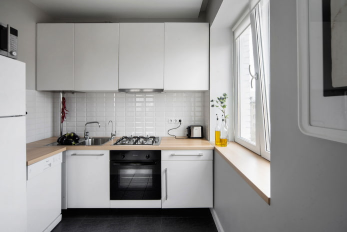 white small kitchen