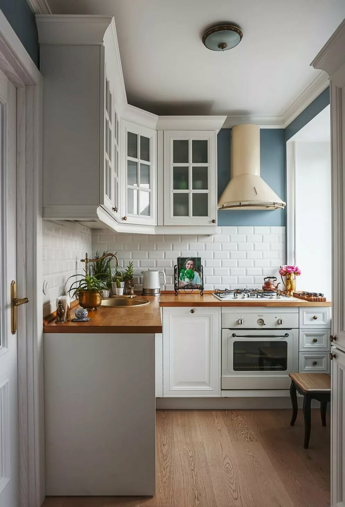small kitchen in classic style