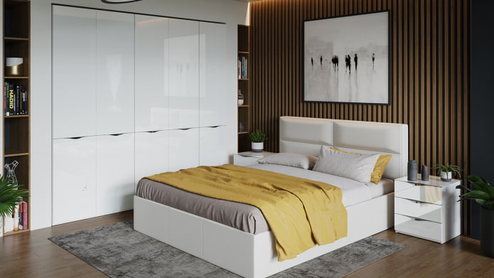 glossy furniture in the bedroom