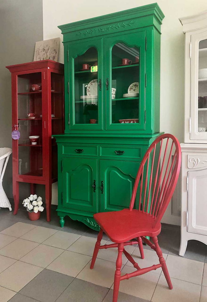 bright sideboard in the kitchen