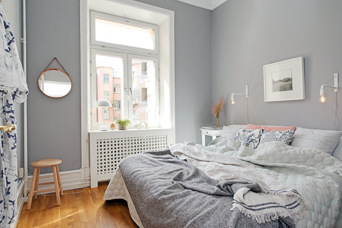 Small gray bedroom