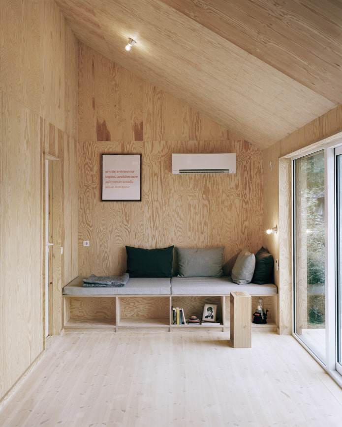 plywood for walls in the interior