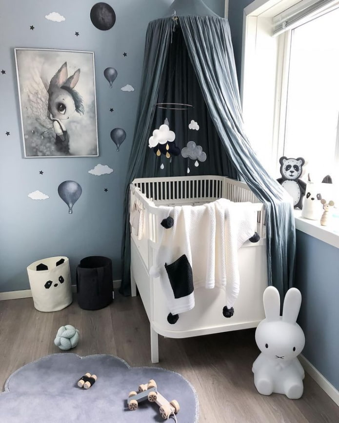 nursery in cold colors