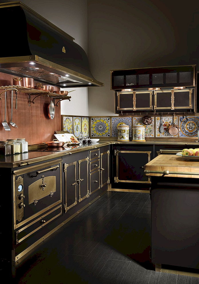 industrial retro style kitchen