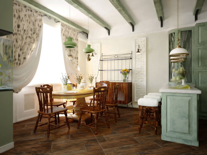 rustic house with dining room