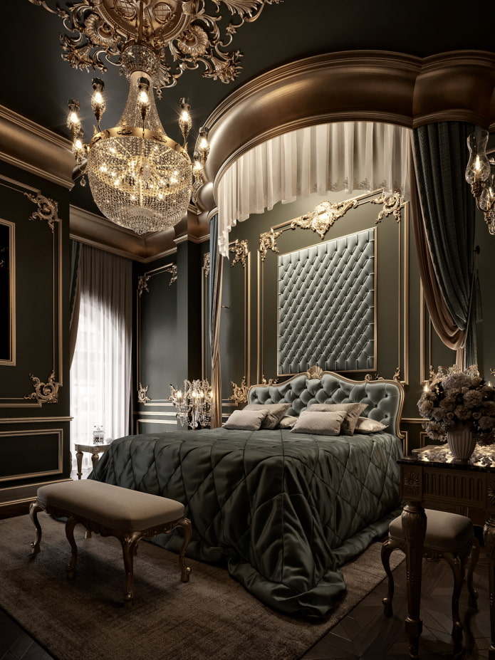 мрачна класична спаваћа соба
