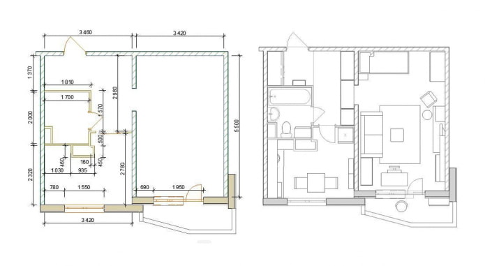 Layout of an apartment series p-44