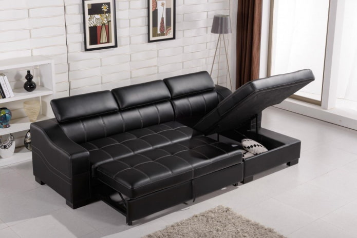 leather sofa para matulog