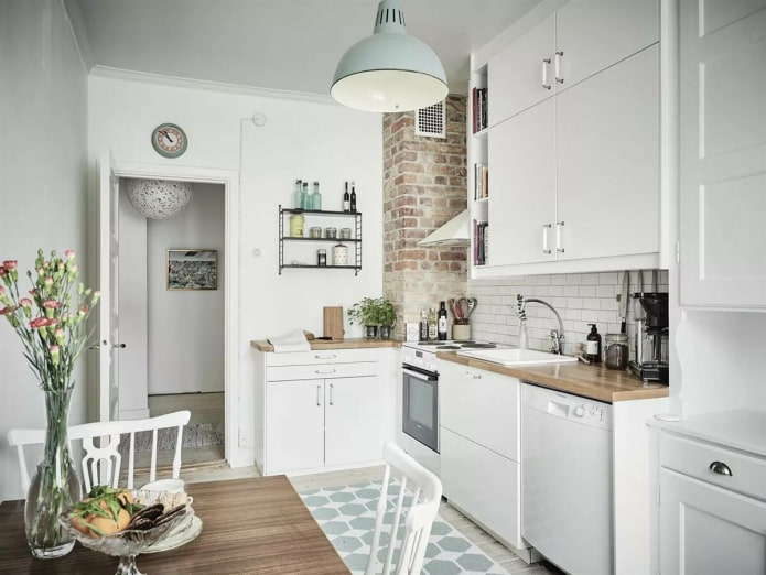 Scandinavian corner kitchen
