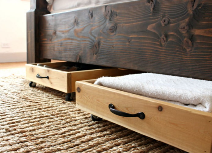 Drawers under the bed