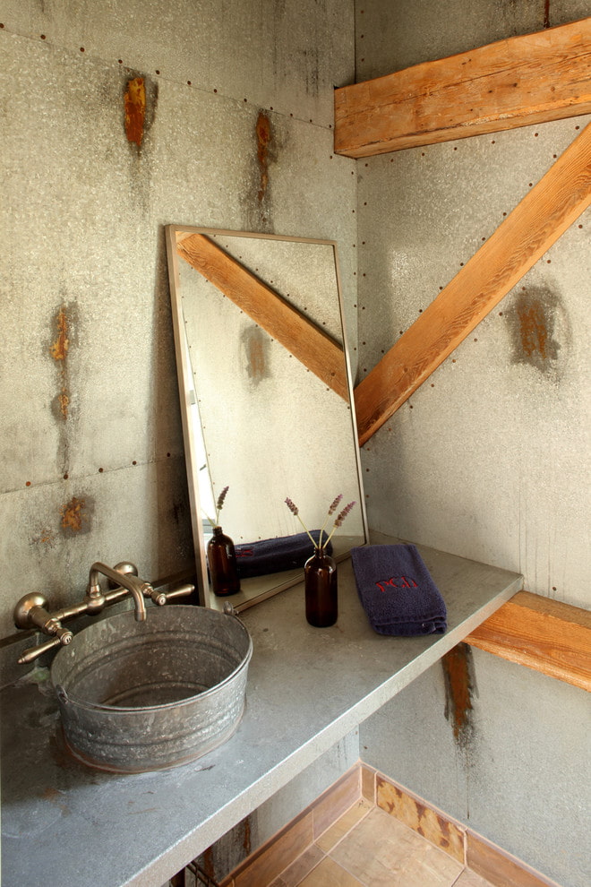 Waschbecken im Loft-Stil