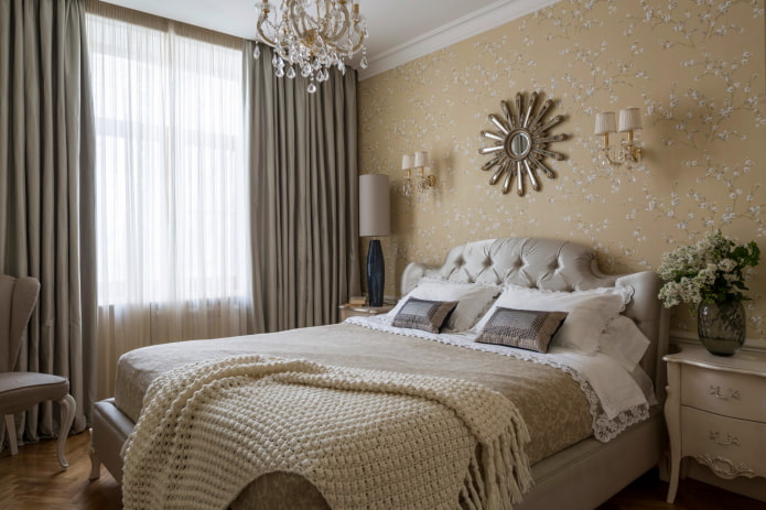 bedroom design in warm colors