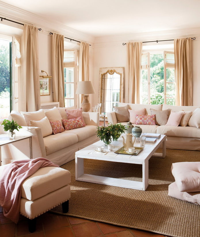 pink accents in the interior
