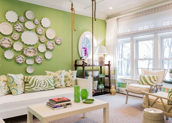 light green living room