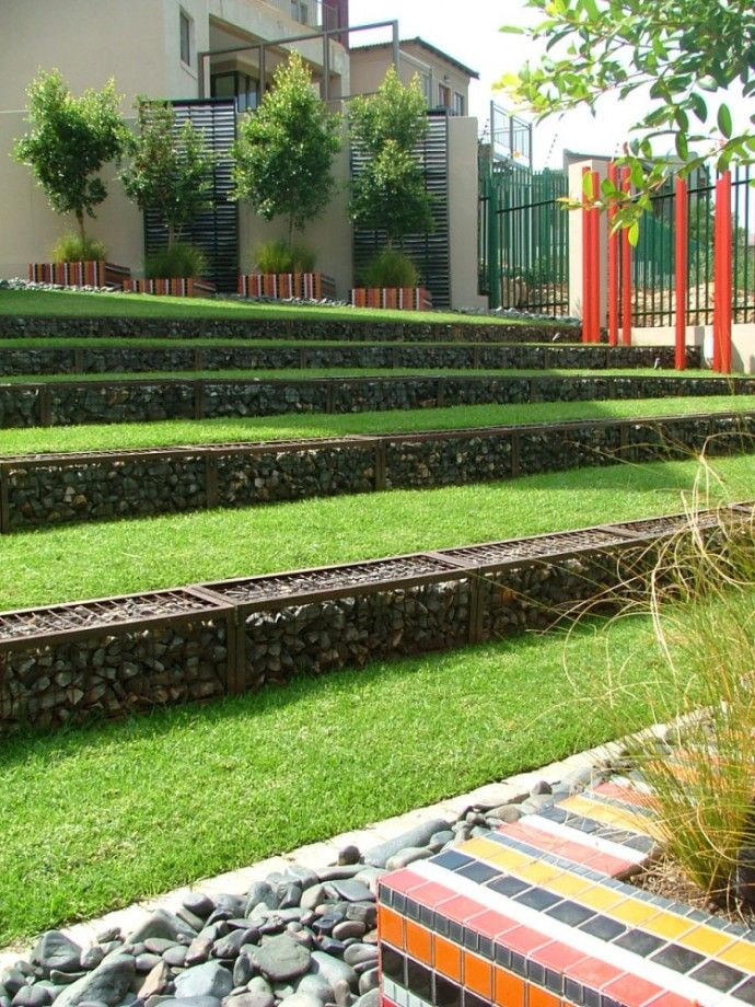 gabions on the slope