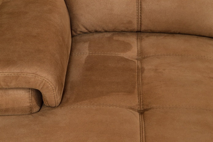 faux suede sofa