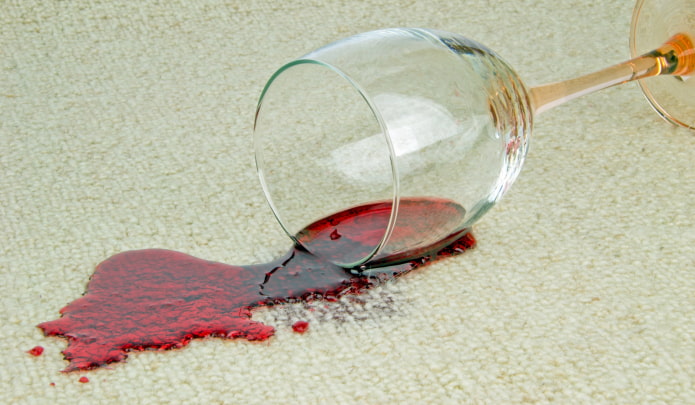 wine stains on the couch