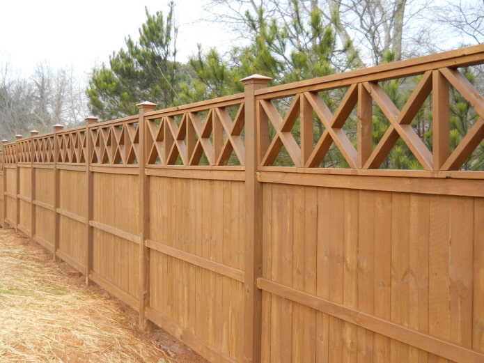 stylish fence made of wood