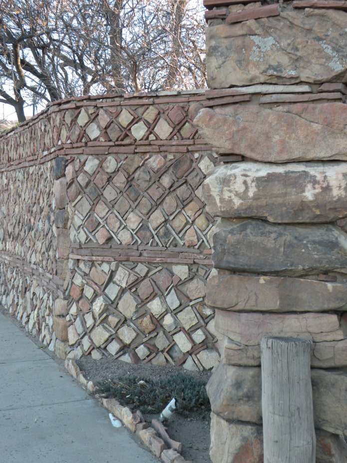 fence made of natural stones