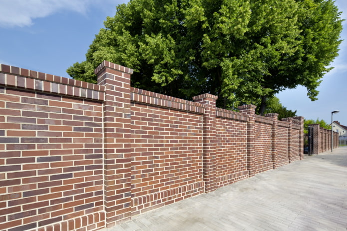smooth brick fence