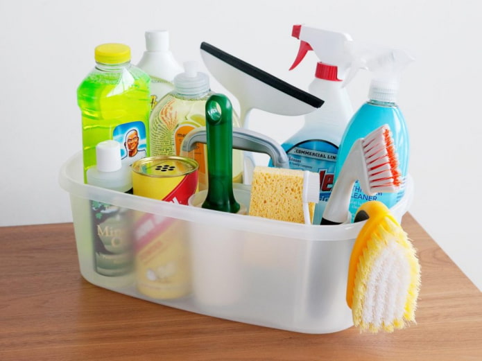 Cleaning products in one place