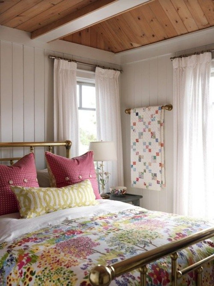 bright textiles in the bedroom