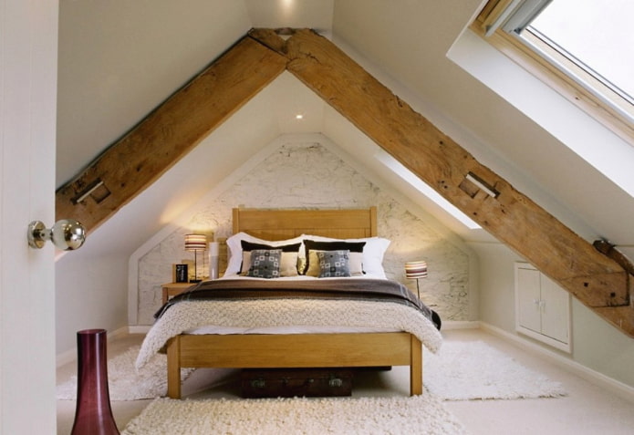 bedroom in the attic