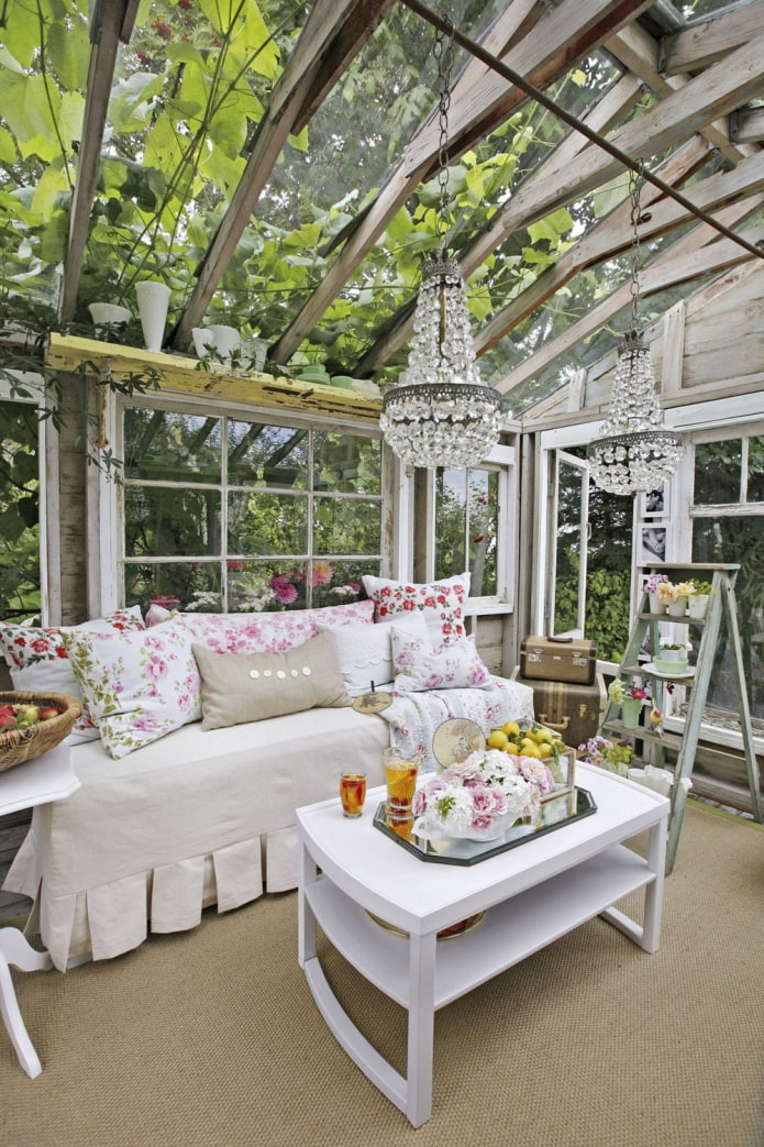 cozy glass veranda