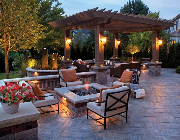 outdoor patio in the country