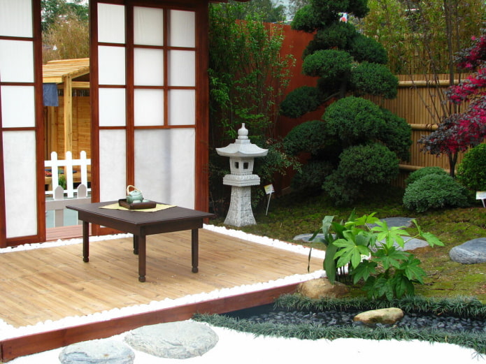 Terrasse im japanischen Stil