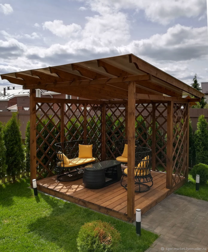pergola in the country