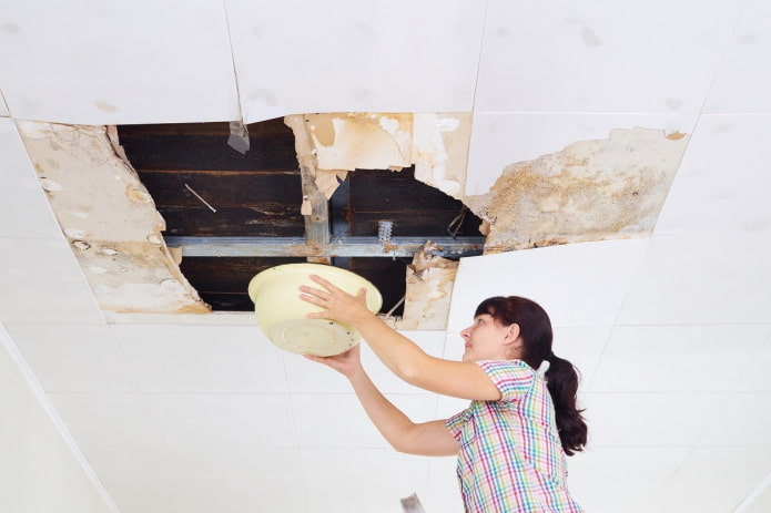 plasterboard ceiling leaking