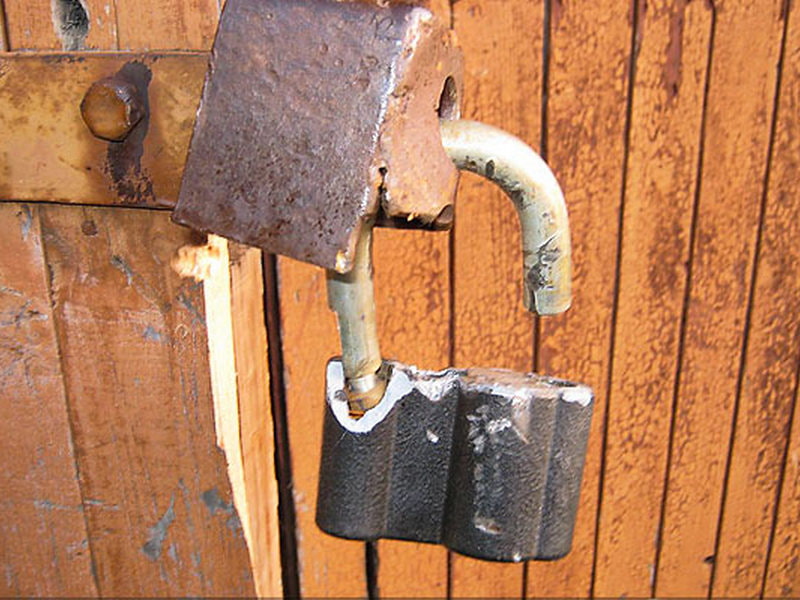 a lock on the door