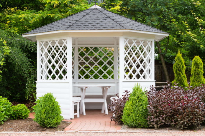 open gazebo with a table