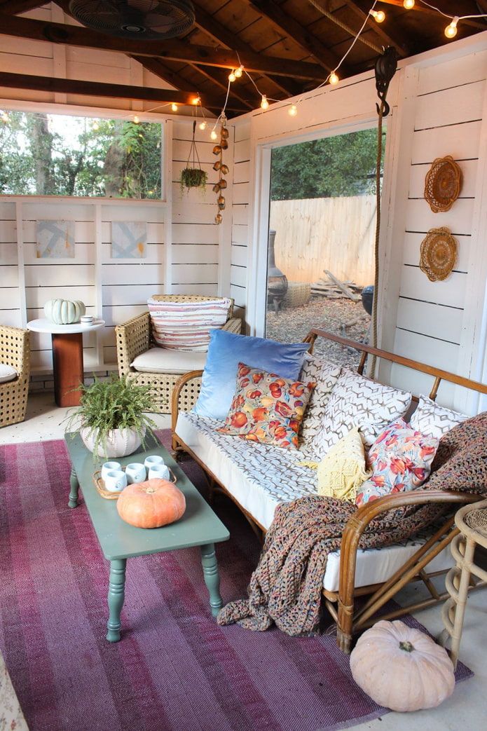 rustic style relaxation area