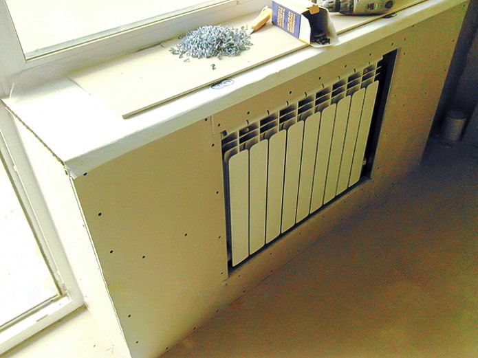 Pag-install ng drywall para sa baterya