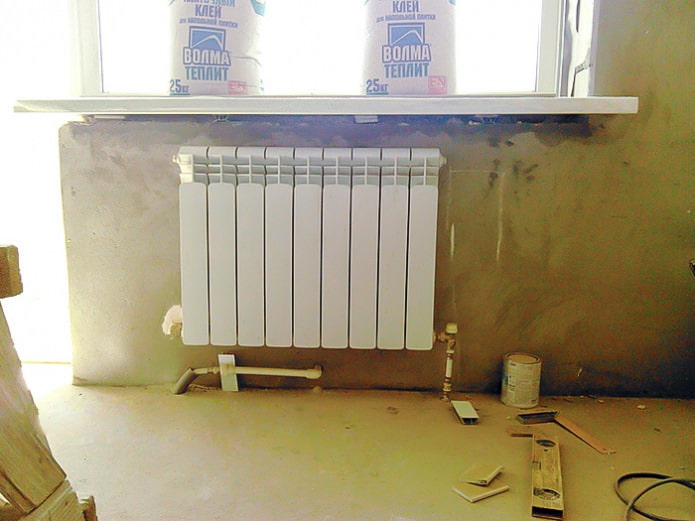 installation of a plasterboard niche for a battery