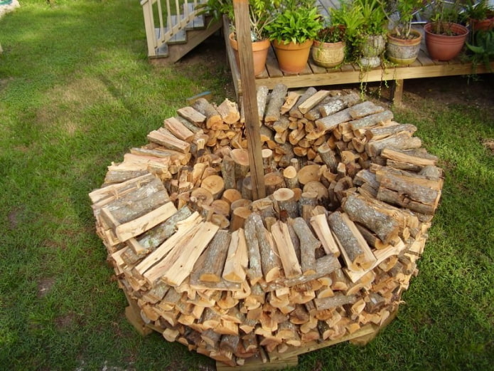 Firewood stacking process