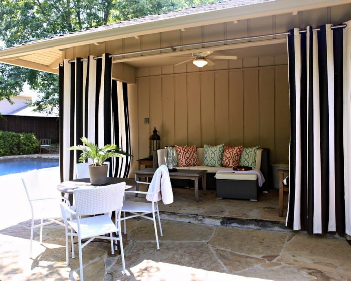 Fabric curtains for gazebos