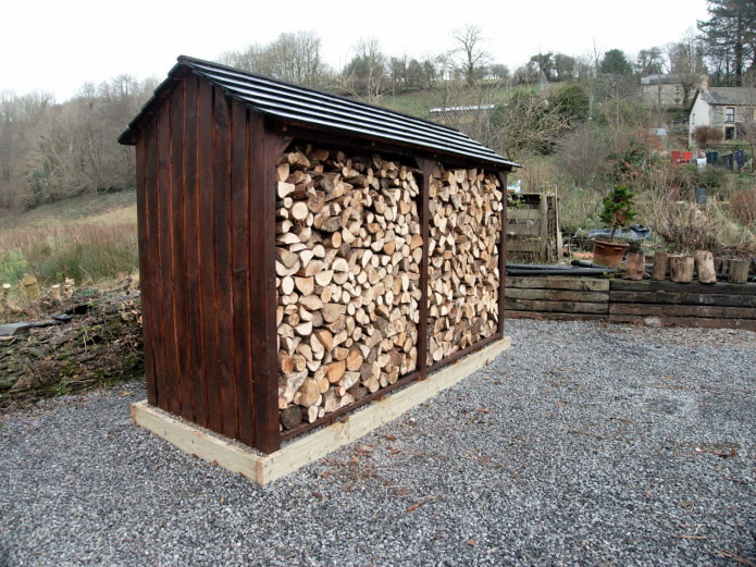 woodshed on the foundation