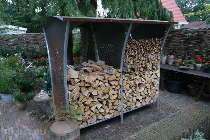 metal wood log