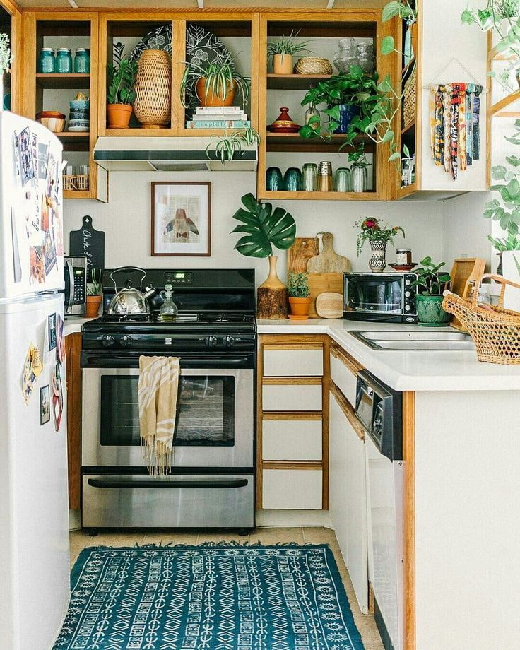 overloaded kitchen with decorative elements
