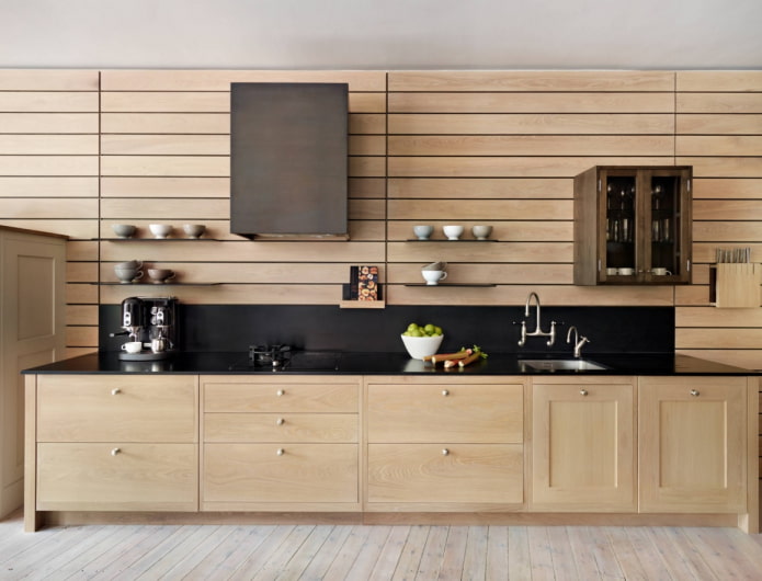 minimalistic plywood kitchen