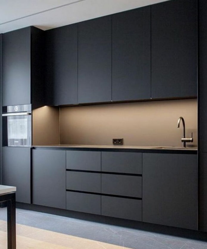 kitchen in black