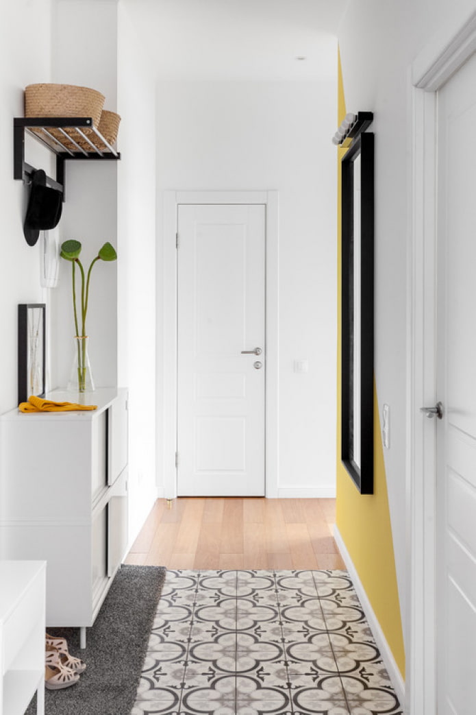 hallway with bright accents