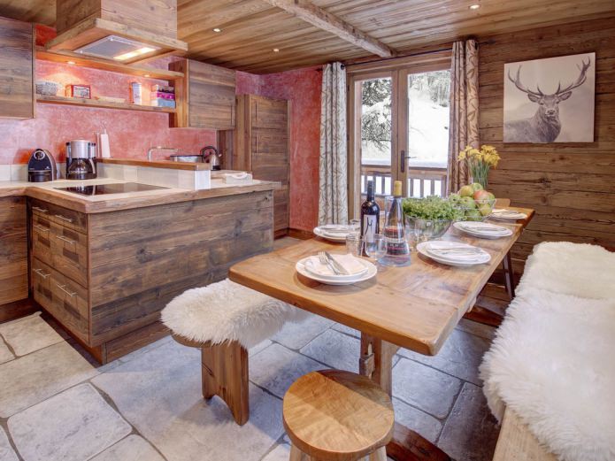 kitchen with wood trim