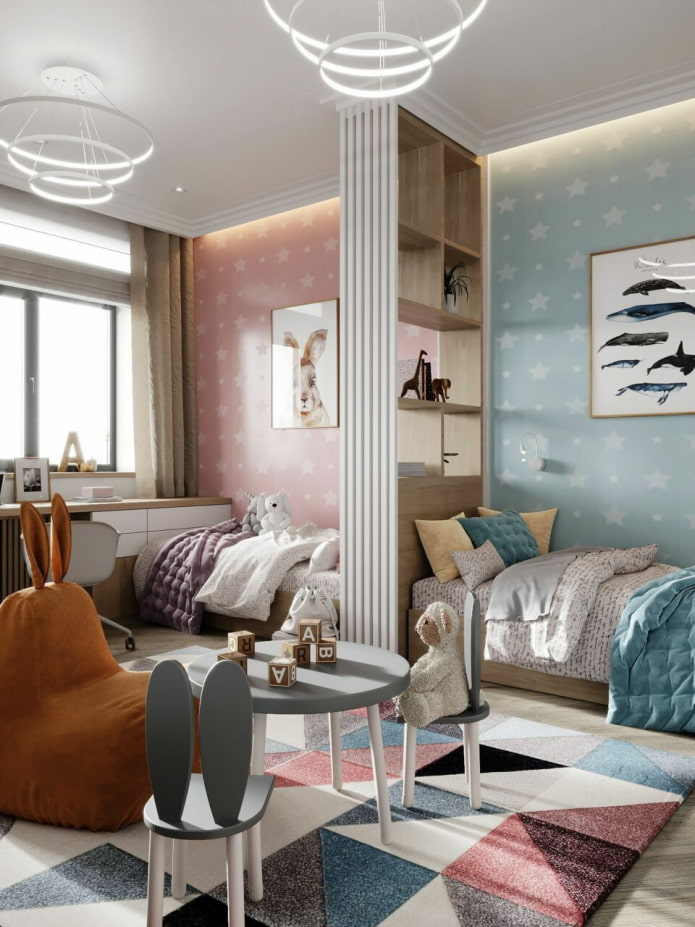 room design for children of different sexes