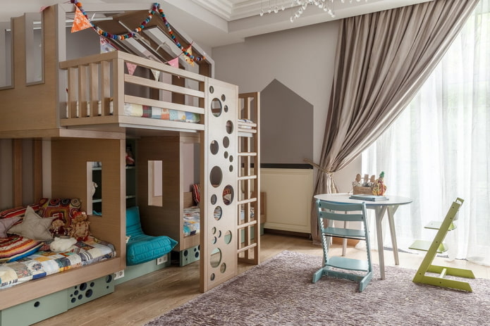 bunk bed in the interior