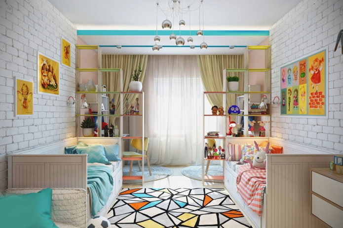 bright nursery for two